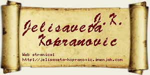Jelisaveta Kopranović vizit kartica